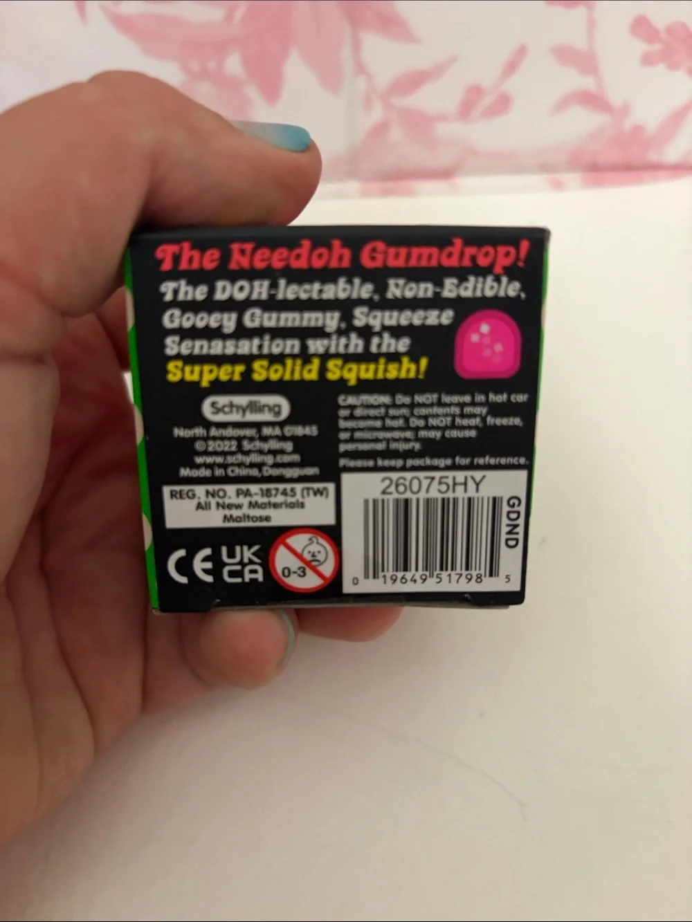 NIB NEE DOH Gumdrop Super Solid Squish in Pink